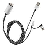 eboxer-1 2 in 1 USB C to HDMI Cable, 1080P 60Hz Screen Mirroring Cable, Mirroring Cellphone Screen to TV/Projector/Monitor Adapter, 6.6ft