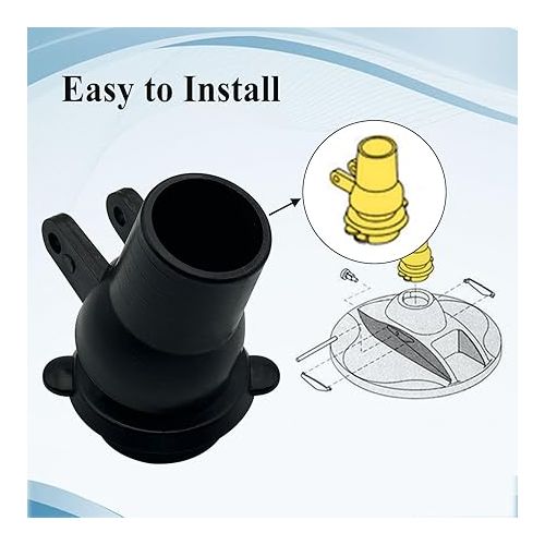  GW9012 Pool Cleaner Swivel Kit Assembly, Automatic Pool Cleaner Replacement Part, Black