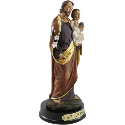  Ebros Colorful Saint Joseph Carrying Child Jesus Decor Figurine 5