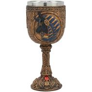 [아마존베스트]Ebros Gift Ebros Ancient Egyptian Wine Goblet In Golden Hieroglyphic Design With Gods Of Egypt Face 6oz 7Tall (Anubis)