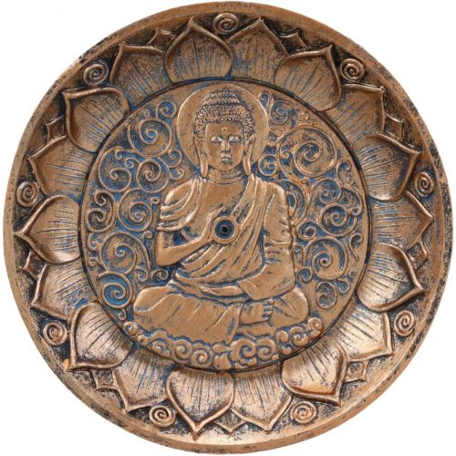  인센스스틱 Ebros Gift Meditation of Shakyamuni Buddha Mini Incense Stick Holder Burner Round Dish Medallion Figurine 5 Diameter Zen Feng Shui Vastu Home Fragrance Tabletop Altar Decor