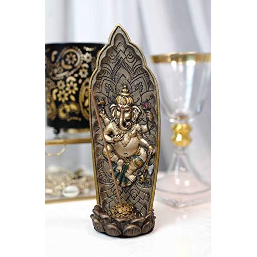  인센스스틱 Ebros Gift Ebros Hindu Nritya Ganapati Lord Ganesha with 4 Hands and Vahana Mouse On Flame Shrine Incense Stick Burner Holder Statue 7.75 Tall Hinduism Vastu God of Wisdom Success and Prosper