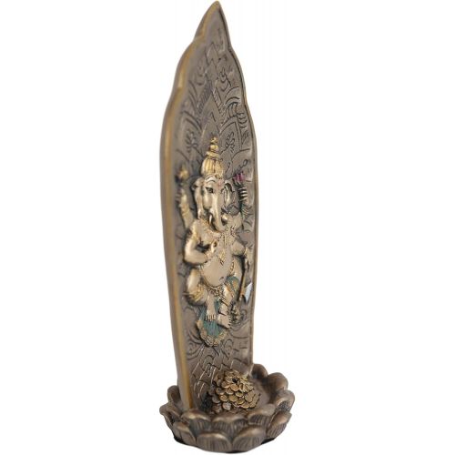  인센스스틱 Ebros Gift Ebros Hindu Nritya Ganapati Lord Ganesha with 4 Hands and Vahana Mouse On Flame Shrine Incense Stick Burner Holder Statue 7.75 Tall Hinduism Vastu God of Wisdom Success and Prosper