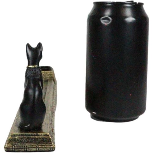  인센스스틱 Ebros Gift Egyptian Feline Goddess of Protection Bastet Cat Deity Incense Stick and Cone Burner Holder Sculpture Home Fragrance Accessory Gods of Egypt Temple of Bast Statue