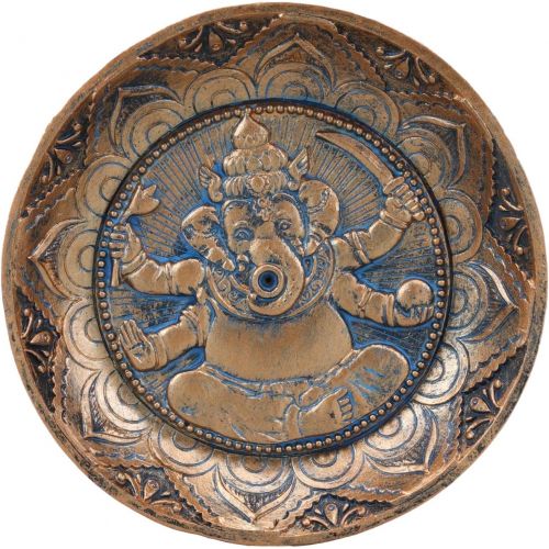  인센스스틱 Ebros Gift Hindu Elephant Head Supreme God Lord Ganesha Ganapati Incense Stick Holder Burner Round Dish Medallion Figurine 5 Diameter Zen Vastu Home Fragrance Tabletop Altar Decor