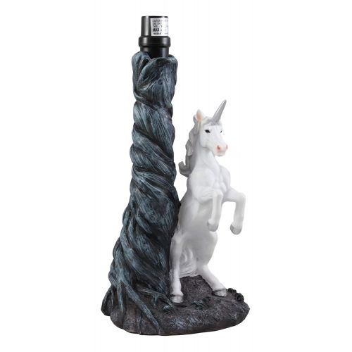  Ebros Gift Enchanted Lights Rearing Mystical Rare White Unicorn Sculptural Desktop Table Lamp with Cloudy Sky Printed Shade 19 Tall As Fantasy Home Decor of Unicorns Magic Elixir o