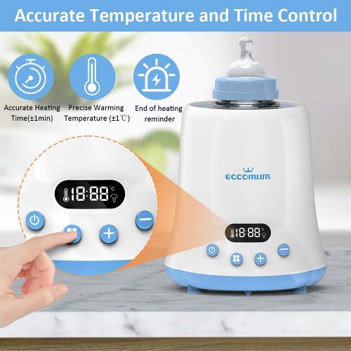  [아마존베스트]Baby Bottle Warmer, Eccomum Fast Breast Milk Warmer with a Timer, Baby Food Heater with LCD Display Accurate Temperature Control, Constant Mode, Fit All Baby Bottles