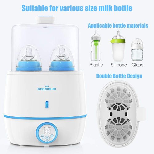  [아마존베스트]Baby Bottle Warmer & Bottle Sterilizer, Eccomum 6-in-1 Double Bottle Warmer for Breast Milk, Baby...