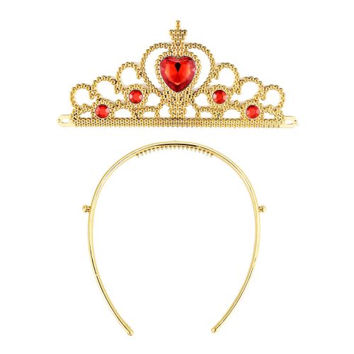  Eccoo House Princess Dress Up Accessories Gift Set for Belle Crown Scepter Necklace Earrings Ring Gloves Yellow 6 Pieces
