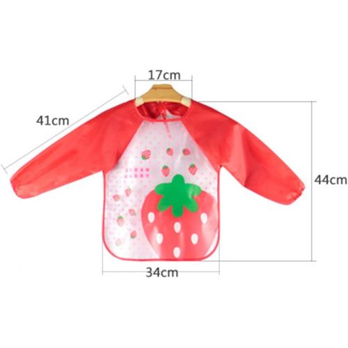  [아마존베스트]EchoDone 4 Packs Waterproof Childrens Art Smock Kids Painting Aprons Long Sleeve Baby Smock for Eating 1-4 Years