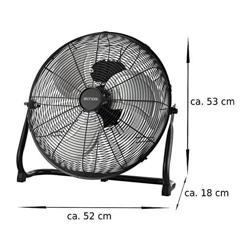  [아마존베스트]Echos Floor fan | Diameter 46 cm | 102 m3/min air flow | 1,350 rpm | 3 speed settings | power wind machine | air cooler | floor fan | room cooler | floor fan | fan.