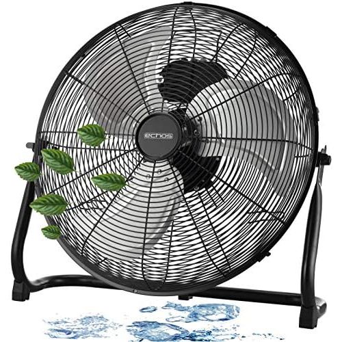  [아마존베스트]Echos Floor fan | Diameter 46 cm | 102 m3/min air flow | 1,350 rpm | 3 speed settings | power wind machine | air cooler | floor fan | room cooler | floor fan | fan.