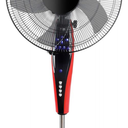  [아마존베스트]Echos Floor Fan with Remote Control Diameter 42 cm 5-Way Propeller Blade 45 Watt Oscillating LED Display 7.5 h Timer Quiet Operation Fan Tower Fan Air Cooler Floor Fan