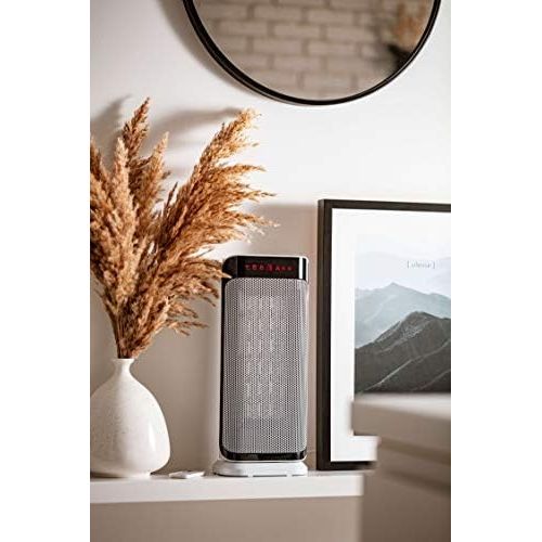  [아마존베스트]Echos Ceramic Fan Heater | 3 Levels Cold 1000 2000 Watt | Oscillating | 8 h Timer | Remote Control | Temperature Display | Temperature Setting from 10 - 35 °C | Heater | Electric Heater