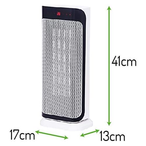  [아마존베스트]Echos Ceramic Fan Heater | 3 Levels Cold 1000 2000 Watt | Oscillating | 8 h Timer | Remote Control | Temperature Display | Temperature Setting from 10 - 35 °C | Heater | Electric Heater