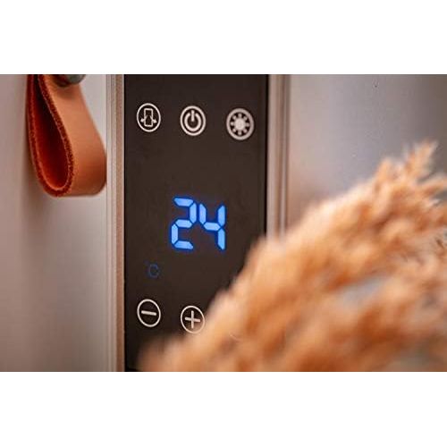  [아마존베스트]Echos Ceramic Fan Heater 3 Levels Cold 1200 2200 Watt 70° Oscillating 8 H Timer Remote Control Temperature Display Temperature Setting 10-49°C Electric Heater