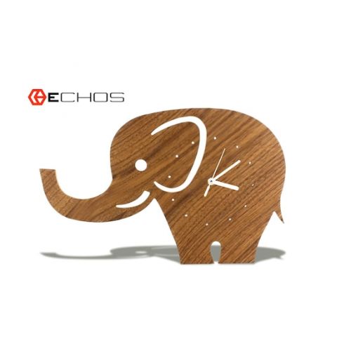  EchosWoodDesign Wooden Elephant Wall Clock