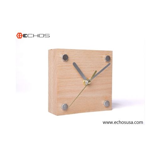  EchosWoodDesign Modern Wood Desk Clock