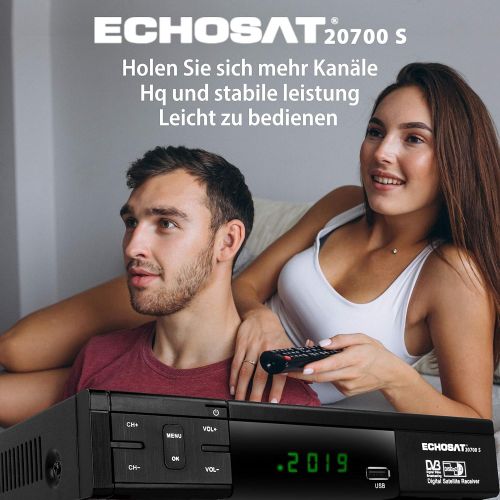  Echosat hd-line Echosat 20700 S Updated Digital Satellite Receiver (HDTV, DVB S/S2, HDMI, SCART, 2x USB 2.0, Full HD 1080p) (Pre programmed for Astra Hotbird and Tuerksat)