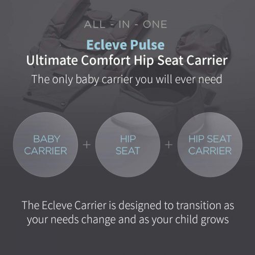  Ecleve EECLEVE Pulse Ultimate Comfort Hip Seat Baby Carrier  Award-Winning 9 Position Front & Back Carry ...