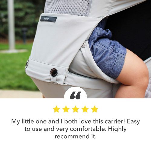  Ecleve EECLEVE Pulse Ultimate Comfort Hip Seat Baby Carrier  Award-Winning Hip Healthy Front & Back Carry 9 Positions  Safety Certified Up to 45 lbs (Dove)