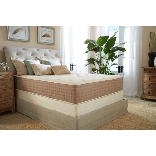  Eco Terra 11 Inch Cal King Natural Latex Hybrid Mattress | Medium Mattress w/Encased Coil Springs