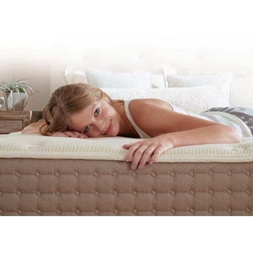  Eco Terra 11 Inch Full Natural Latex Hybrid Mattress | Medium-Firm Mattress w/Encased Coil Springs