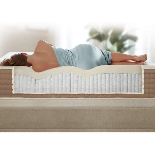  Eco Terra 11 Inch Full Natural Latex Hybrid Mattress | Medium-Firm Mattress w/Encased Coil Springs