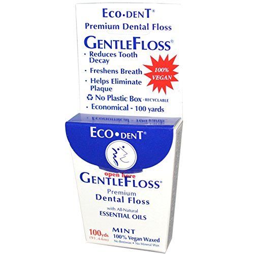  Eco-Dent Premium Dental Floss GentleFloss, Mint Flavored 40 yards (a) - 2pc by Eco-Dent