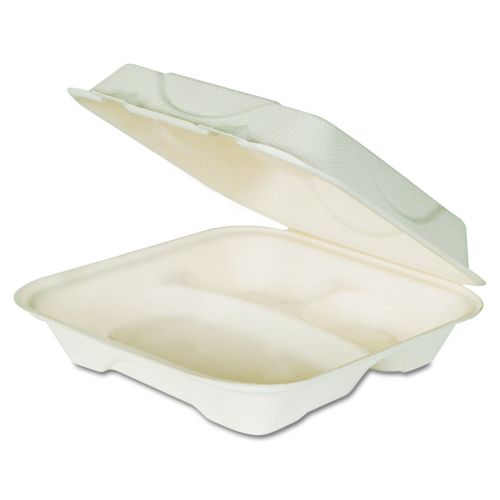  Eco-Products, Inc Eco-Products Compostable 3-Compartment Takeout Containers - Case of 200 - EP-HC93