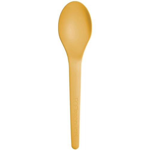  Eco-Products Plantware Renewable & Compostable Spoons, 6-Inch, Yellow, Case of 1000 (EP-S013Y)
