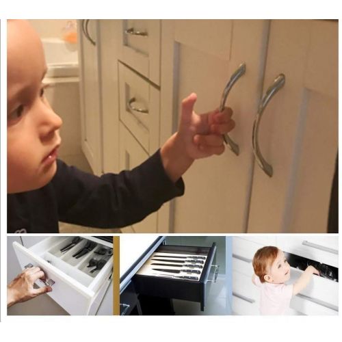  [아마존베스트]Eco-Baby Child Safety Cabinet and Drawer Locks for Proofing Kitchen 6 Pack Latches