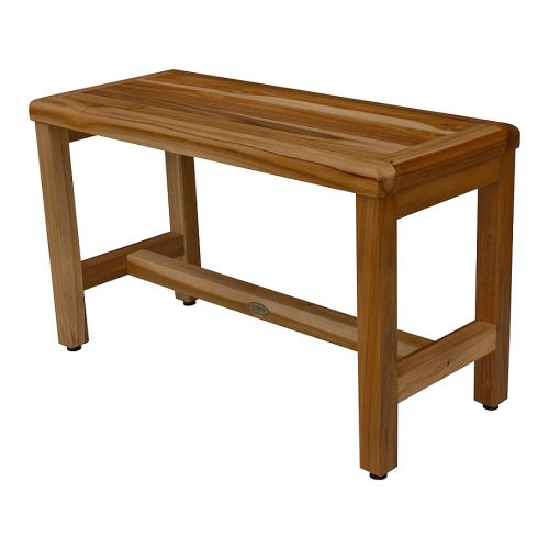  EcoDecors EarthyTeak Serenity 24-Inch Bench with Shelf