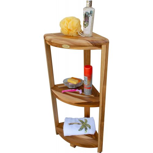  EcoDecors Oasis Corner Shelf, Natural