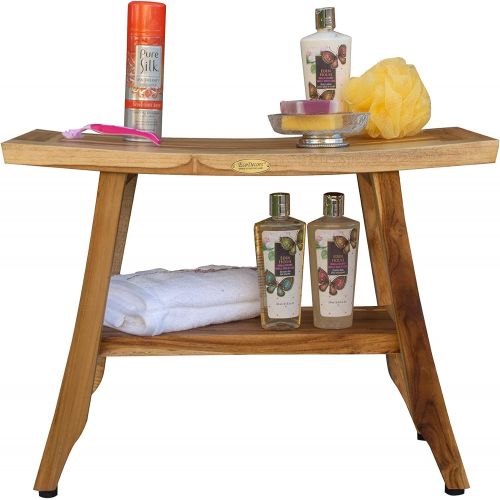  EcoDecors Satori Shower Bench, Natural, 24Lx12Wx18.5T