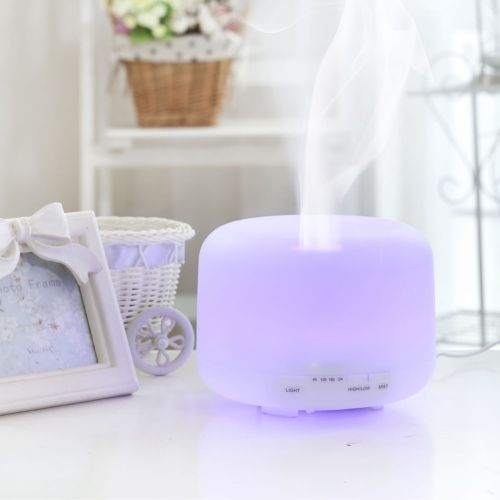  Ecogecko EcoGecko Mr Mister 500ML Ultrasonic Aromatherapy Essential Oil Air Diffuser, Cool Mist Humidifer with 7 Color LED Light, Waterless Auto Shut-Off