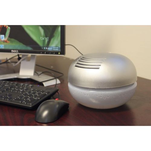  EcoGecko Classic Gecko Air Washer & Revitalizer, Aroma Globe with Lavender Oil, Silver