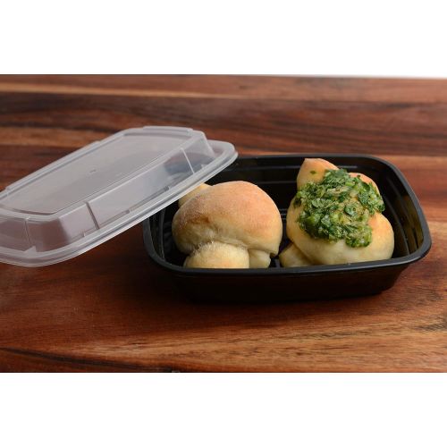  EcoQuality Meal Prep Containers [300 Pack] Rectangle Containers with Lids, Food Storage Bento Box, Microwavable, Premium Bowl, Stir Fry | Lunch Boxes | BPA Free | Freezer/Dishwashe