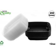 EcoQuality Meal Prep Containers [450 Pack] Rectangle Containers with Lids, Food Storage Bento Box, Microwavable, Premium Bowl, Stir Fry | Lunch Boxes | BPA Free | Freezer/Dishwashe