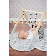 /EcoTeething Baby Gym Toys | Monochrome Gym Toys | Scandi Nursery Decor | Scandi Nursery | Baby Toys | New Mom Gift | New Baby Gift