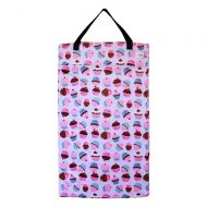 Ecoable Large Hanging Wet Dry Bag for Cloth Diapers or Laundry (Cupcake)