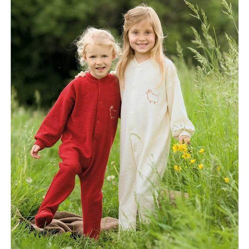  EcoAble Apparel Footed Sleep and Play: Organic Wool Footie Sleeper Pajamas for Baby Boys or Girls