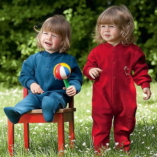  EcoAble Apparel Footed Sleep and Play: Organic Wool Footie Sleeper Pajamas for Baby Boys or Girls