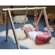 EcoartFactory Baby gym, Unfinished gym, Montessori toy, Scandinavian gym,Baby fitness studio,Baby activity center,Wooden baby gym,Play gym, Activity arch