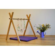 /EcoartFactory Activity play gym, Wood baby gym, Baby play gym, Activity center,Montessori toy, Baby fitness studio, Baby gym, Natural oak gym