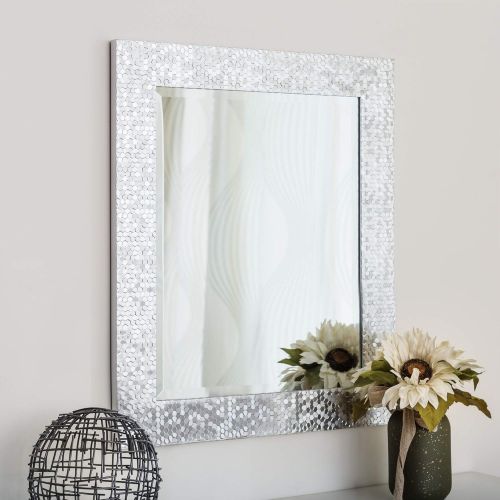  Wall Beveled Mirror Framed - Bedroom or Bathroom Rectangular frame Hangs Horizontal & Vertical By EcoHome (16X20, Silver)