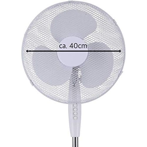  [아마존베스트]Ecoix Stand Fan with Height-Adjustable Base | Tiltable & Oscillation Function | 3 Speed Levels