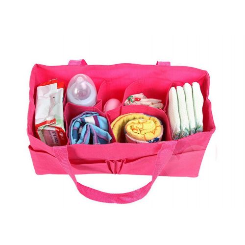  Ecokaki(TM) Mummy Tote Bag Baby Portable Travel Diaper Nappy Storage Insert Organizer Bag Tote with Separate Pockets, Orange