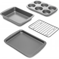 Ecolution Toaster Oven Bakeware 4Piece Set Nonstick Heavy Duty Carbon Steel, 4-Piece, Gray