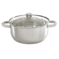 Ecolution Pure Intentions Dutch Oven 5 Quart - Vented Tempered Glass Lid - Stainless Steel: Kitchen & Dining
